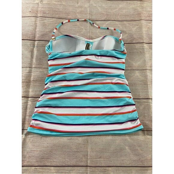 Tommy Bahama Women's Halter Neck Stripe Tankini - Small - Picture 7 of 9